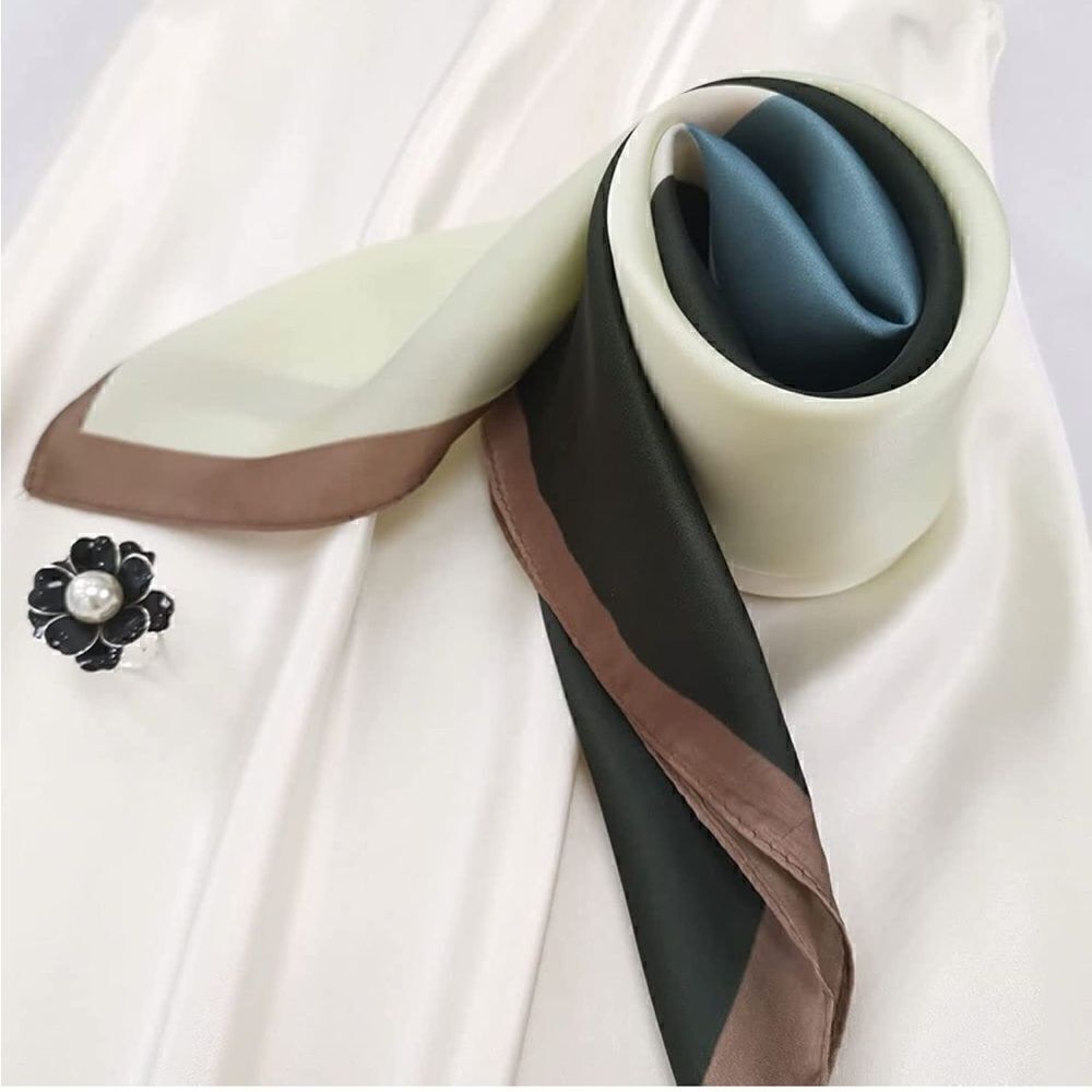 Color Block Silky Scarf - Picture 4 of 5